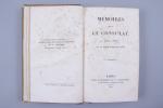 THIBAUDEAU, Antoine Clair (1765-1854). 
Mémoires sur le Consulat. (1799-1804). Par...