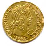 LOUIS XIII   (1610-1643)Tête virile et  laurée du...