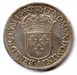 LOUIS XIII   (1610-1643)Buste lauré et drapé du roi...