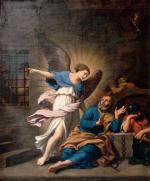 École PROVENÇALE vers 1710.La libération de saint Pierre par l'ange.Toile....