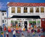 Jean-Pierre LAGRUE (né en 1939)Bar café du commerce, à Lignières...