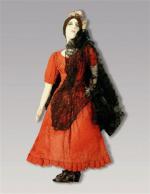 Aurore LAUTH SAND (1866-1961)Deux POUPÉES en tissu, l'une habillée en...