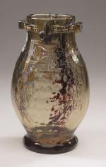 Émile GALLÉ (1846-1904)Vase en forme d'amphore parlante - en verre...