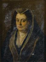 Attribué à Ottavio LEONI (vers 1587-1630).Portrait de femme en buste.Toile.67...