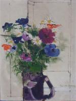 Michel RODDE (1913-2003)Vase aux fleursToile, signée en bas à droite.61...