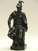 DUBOIS Paul (1827-1905)."Le courage militaire". Bronze à patine noire. Signé....