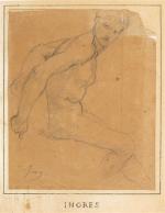 Jean-Auguste-Dominique INGRES (Montauban, 1780 - Paris, 1867)Etude d'homme.Crayon noir sur...