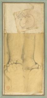 Jean-Auguste-Dominique INGRES (Montauban, 1780 - Paris, 1867)Étude des pieds et...