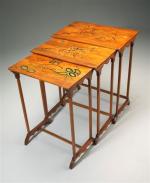 Germaine RICHIER (1904-1959)Série de trois TABLES GIGOGNES en bois, plateaux...