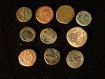 Lot : 10 monnaies romaines (Nîme : 2 as; Auguste...