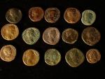 Lot : 15 monnaies romaines, sesterces et Dupondius (Marc-Aurèle, Sévère...