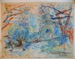 KIKOINE Michel (1892-1968)Bords de rivière. Aquarelle gouachée. Signée en bas...
