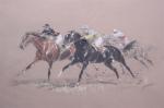 MALESPINA Louis Ferdinand (1874-1940)Course de chevaux.Pastel, signé en bas à...