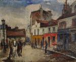 FRANK-WILL (1900-1950).Paris, place du Tertre.Toile, signée en bas à gauche...