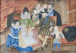École FRANÇAISE vers 1600.Portrait de Henri IV et sa famille.Marie...