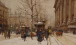 Eugène GALIEN-LALOUE (1854-1941)Paris, la Madeleine, le marché aux fleurs, sous...