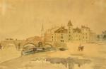 Albert LEBOURG (1849 - 1928)Les rives de Saône à Macon....