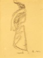 Albert MARQUET (1875 - 1947)Silhouette. Fusain, monogrammé en bas à...