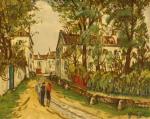Alphonse QUIZET (1885 - 1955)Vieille rue au Prè Saint-Gervais. Peinture...