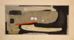Pierre GRIMM (1898-1979)Composition abstraite.Technique mixte sur papier contrecollé, signée et...