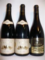Serge et Bruno SOURDAIS, Chinon, 3 bouteilles : 2000, 2000,...