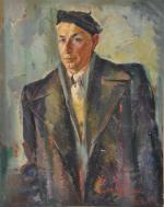 Boris PASTOUKHOFFAutoportrait. Huile sur toile signée Boris Pastoukhoff par lui...