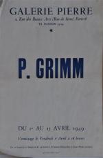 Pierre GRIMMEnsemble de trois affiches d'exposition de l'artiste comprenant :"Galerie...
