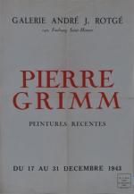 Pierre GRIMMEnsemble de trois affiches d'exposition de l'artiste comprenant :"Galerie...