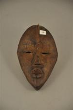 MASQUE en bois, visage humain.Côte d'Ivoire, Dan.Haut. 23,5 cm.