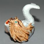 ENCRIER SIPHOÏDE en porcelaine forme de poisson chat de couleur...