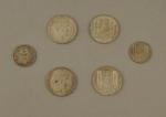 LOT de monnaies en ARGENT. 5 F : 199 unités,...