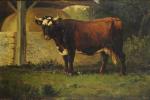 DESVARREUX Raymond (1876-1961)Vache.Huile sur toile signée en bas à droite.43,5...