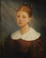 VANDENBERGHE T. , XIXème.Portrait de jeune fille. Huile sur toile...