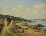 SEEVAGEN Lucien (1887-1959)Ile de Bréhat, Nod Coven. Toile marouflée, signée...