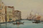 GRUBACS Carlo (1802 - 1878)Série de 4 vues de Venise...