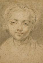 HOUIN Claude Jean-Baptiste (1750-1817), attribué à. Portrait d'une petite fille....
