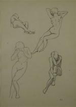 MONTHERLANT Henri de (1895 - 1972) Etude de nus, ...