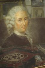 École FRANÇAISE du XVIIIème. Portrait d'homme. Pastel sur toile signé...