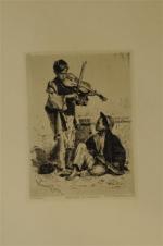 AMAN Théodor (1831-1891)"La ceinture (danse roumaine)" et "Mendiants de Roumanie".Deux...