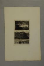 MARTIAL A.R., XIXème.Paris incendié, 1871.Ensemble de 6 gravures, dont gravure...