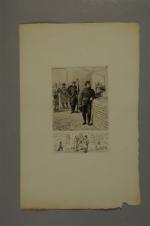 MARTIAL A.R., XIXème.Paris pendant le siège, 1871.Ensemble de 10 gravures,...