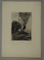 VARIA. LOT de 4 GRAVURES. Jacques SIMON (1875-1965). Paysage. Eau...