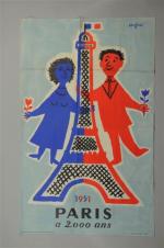 SAVIGNAC (1907-2002). Paris a 2000 ans. 1951. Imp. SA Courbet...