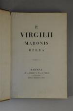 VIRGILE. Opera. Parmae, 1793.2 vol. in-folio pl. rel. ép. décorée,...