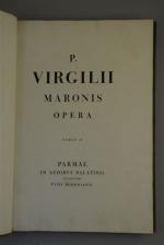 VIRGILE. Opera. Parmae, 1793.2 vol. in-folio pl. rel. ép. décorée,...