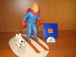 "Tintin"TINTIN AU SKI. Résine. Figurine Leblon-Delienne pour Moulinsart.  Certificat...