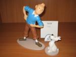 "Tintin"TINTIN & MILOU GYMNASTIQUE. Résine. Figurine Leblon-Delienne pour Moulinsart. ...