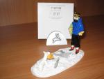 "Tintin"HADDOCK ET MILOU POULET. Métal. Pixi pour Moulinsart. Certificat n°0797...