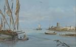 Attribué à Alexandre Jean NOËL (1752 - 1834)Pêcheurs au bord...