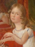 Édouard AUTRIQUE (1799-1876)Jeune fille aux bijoux.Huile sur toile.147 x 114,5...